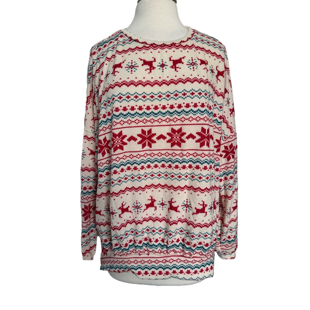 Discount Divas Boutique Holiday Cozy Christmas Festive Party Soft Knit Sweater L